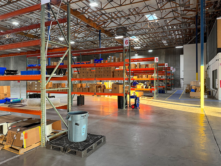 10,800-square-foot parts warehouse